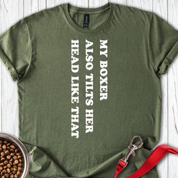 Boxer Tilt Her Head T Shirt Gift For Dog Lover
