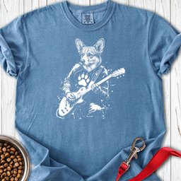 Cardigan Welsh Corgi Guitar Premium Tee Gift For Dog Lover