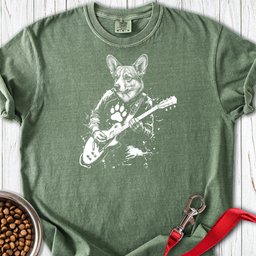 Cardigan Welsh Corgi Guitar Premium Tee Gift For Dog Lover
