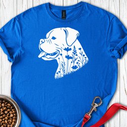 Boxer Flowers T Shirt Gift For Dog Lover