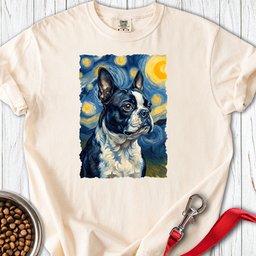 Boston Terrier Van Gogh Premium Tee Gift For Dog Lover