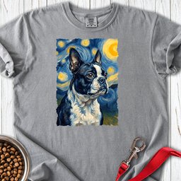 Boston Terrier Van Gogh Premium Tee Gift For Dog Lover