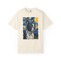 Boston Terrier Van Gogh Premium Tee Gift For Dog Lover