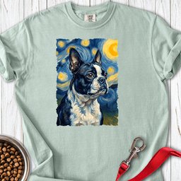 Boston Terrier Van Gogh Premium Tee Gift For Dog Lover