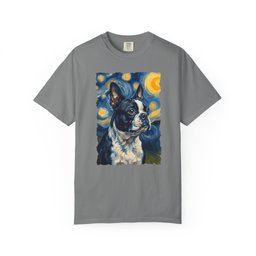 Boston Terrier Van Gogh Premium Tee Gift For Dog Lover