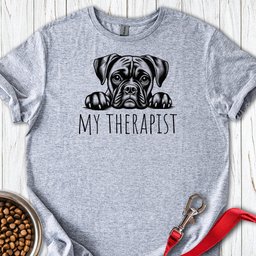 Boxer My Therapist T Shirt Gift For Dog Lover