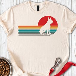 Boston Terrier Retro Sunset T Shirt Gift For Dog Lover