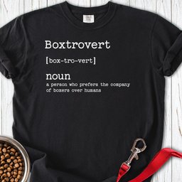 Boxer Boxtrovert Premium Tee Gift For Dog Lover