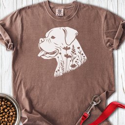 Boxer Flowers Premium Tee Gift For Dog Lover