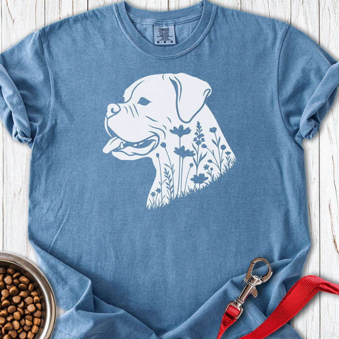 Boxer Flowers Premium Tee Gift For Dog Lover