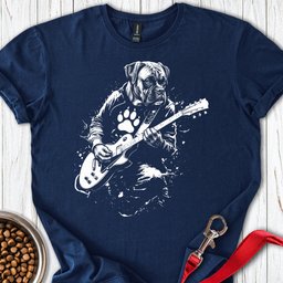 Boxer Guitar T Shirt Gift For Dog Lover