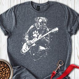 Boxer Guitar T Shirt Gift For Dog Lover