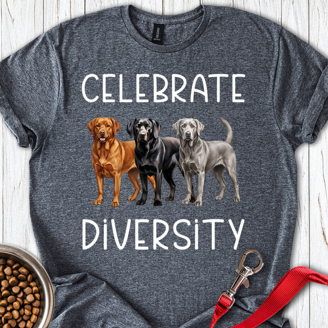 Celebrate Diversity Labrador T Shirt Gift For Dog Lover