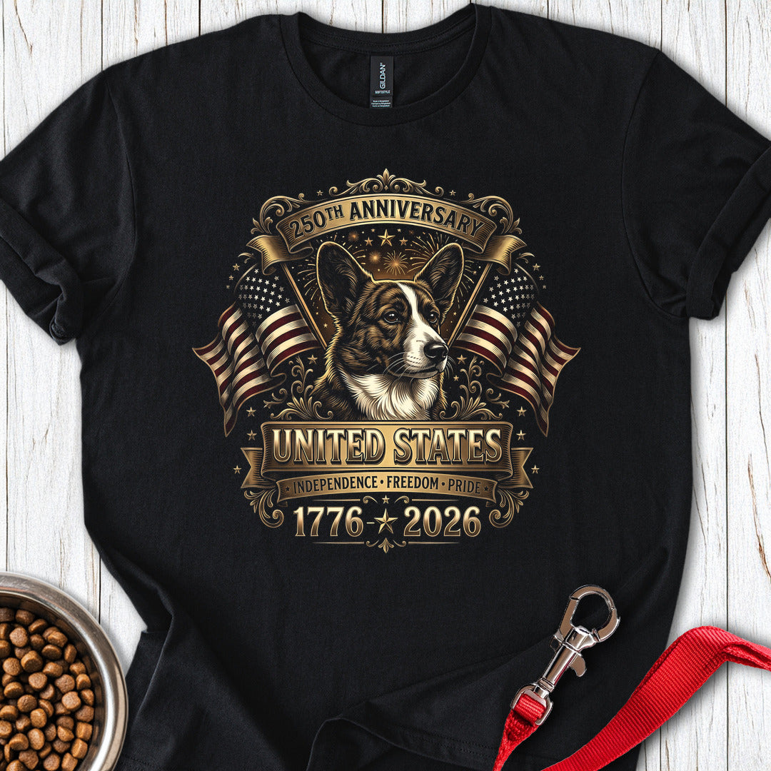 Cardigan Welsh Corgi 250 USA T Shirt Gift For Dog Lover