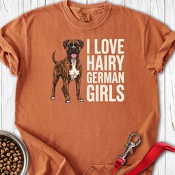 Brindle Boxer Hairy German Girls Premium Tee Gift For Dog Lover