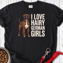 Brindle Boxer Hairy German Girls Premium Tee Gift For Dog Lover