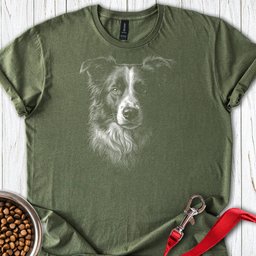Border Collie Engraved T Shirt Gift For Dog Lover