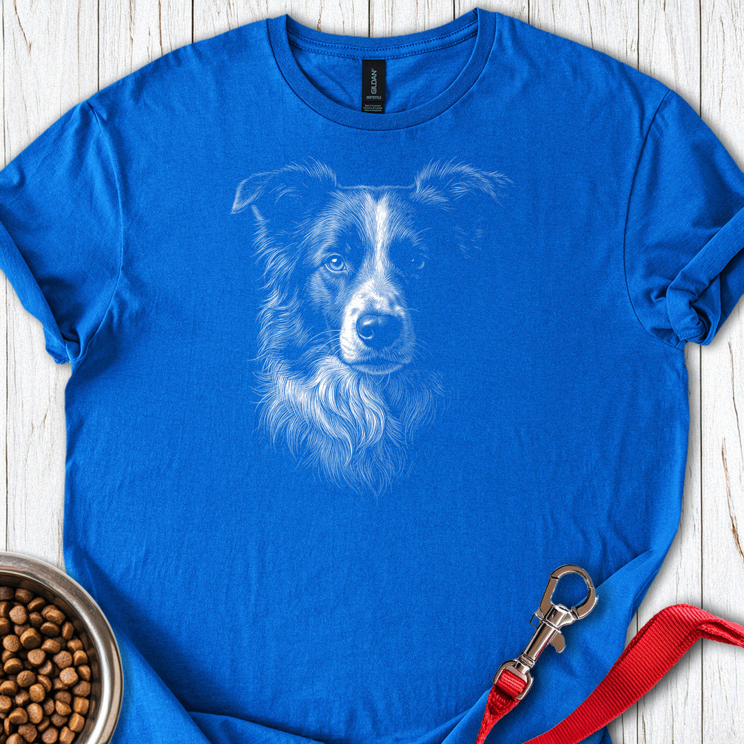 Border Collie Engraved T Shirt Gift For Dog Lover