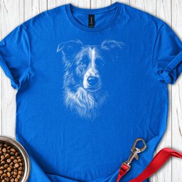 Border Collie Engraved T Shirt Gift For Dog Lover