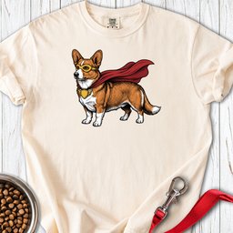 Cardigan Welsh Corgi Red Superhero Premium Tee Gift For Dog Lover