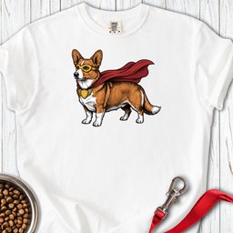 Cardigan Welsh Corgi Red Superhero Premium Tee Gift For Dog Lover