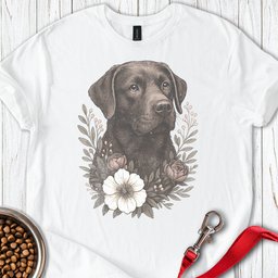 Chocolate Lab Faded Retro T Shirt Gift For Dog Lover