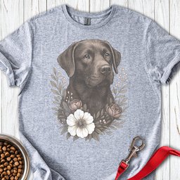 Chocolate Lab Faded Retro T Shirt Gift For Dog Lover