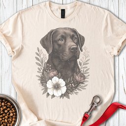 Chocolate Lab Faded Retro T Shirt Gift For Dog Lover