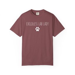 Childless Lab Lady Premium Tee Gift For Dog Lover