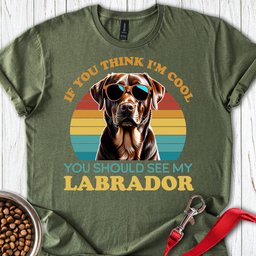 Cool Brown Labrador T Shirt Gift For Dog Lover