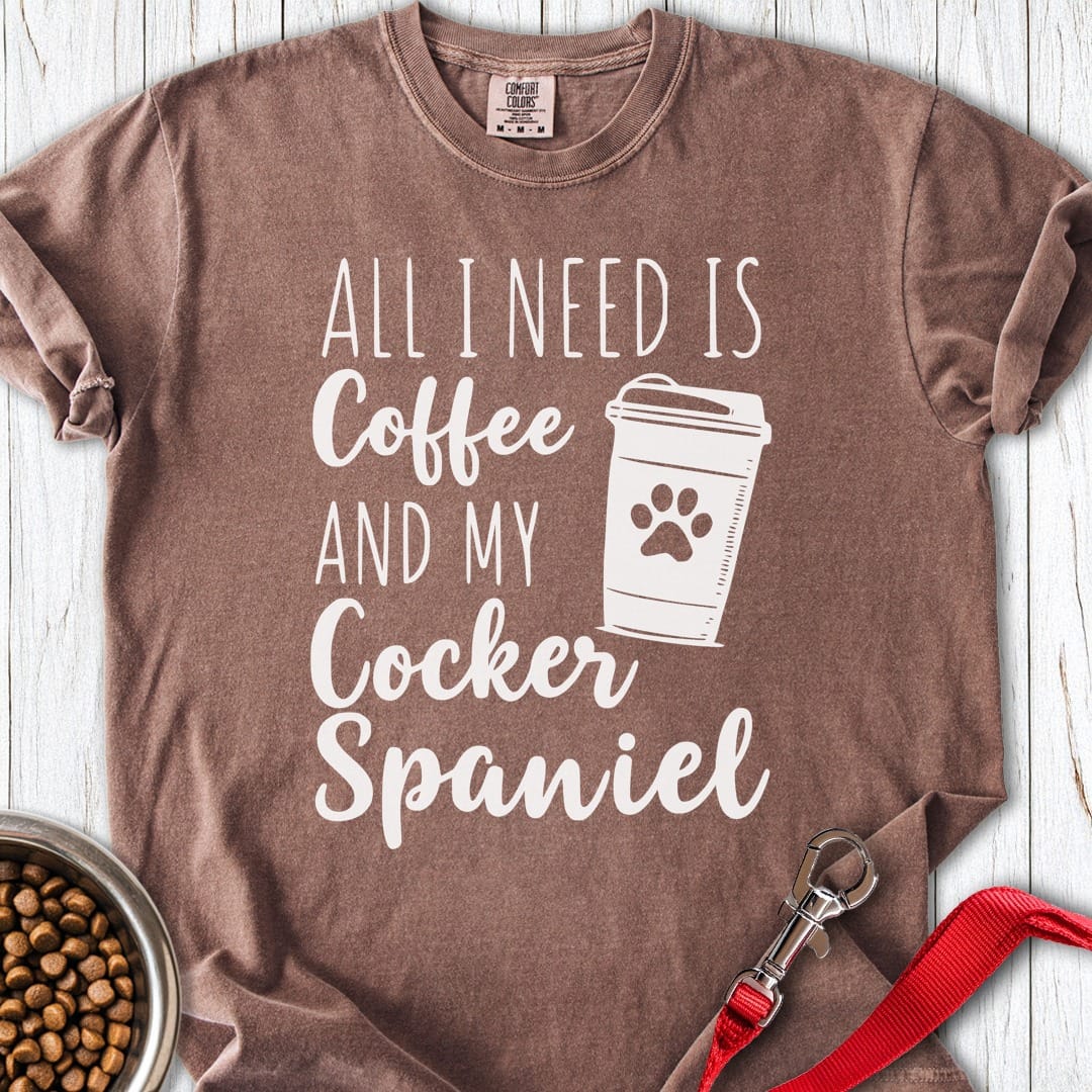 Cocker Spaniels And Coffee Premium Tee Gift For Dog Lover