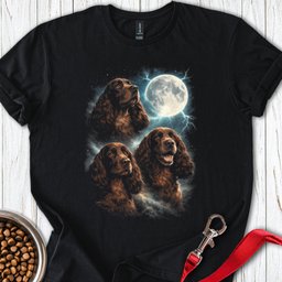 Chocolat Cocker Spaniel Moon T Shirt Gift For Dog Lover
