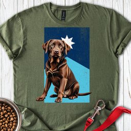 Chocolate Labrador Alabama Flag T Shirt Gift For Dog Lover