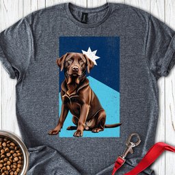 Chocolate Labrador Alabama Flag T Shirt Gift For Dog Lover