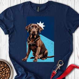 Chocolate Labrador Alabama Flag T Shirt Gift For Dog Lover