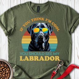 Cool Black Labrador T Shirt Gift For Dog Lover