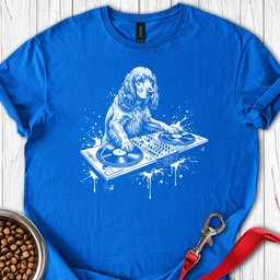 Cocker Spaniel DJ T Shirt Gift For Dog Lover