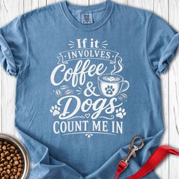 Coffee And Dogs Premium Tee Gift For Dog Lover