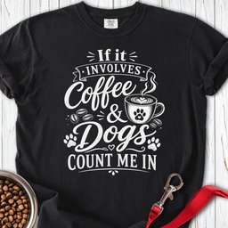 Coffee And Dogs Premium Tee Gift For Dog Lover