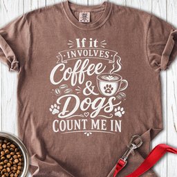 Coffee And Dogs Premium Tee Gift For Dog Lover