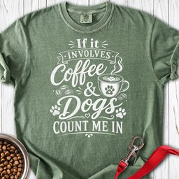 Coffee And Dogs Premium Tee Gift For Dog Lover