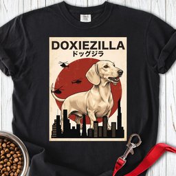 Dachshund Doxiezilla Cream Premium Tee Gift For Dog Lover