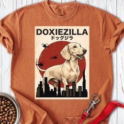 Dachshund Doxiezilla Cream Premium Tee Gift For Dog Lover