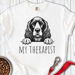 Cocker Spaniel Therapist Premium Tee Gift For Dog Lover