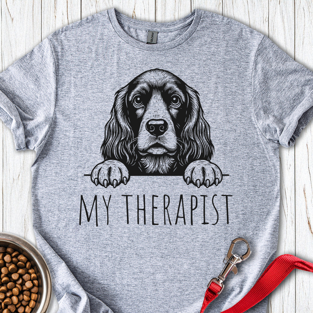 Cocker Spaniel My Therapist T Shirt Gift For Dog Lover