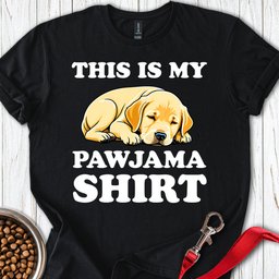 Cute Pajama Yellow Labrador T Shirt Gift For Dog Lover