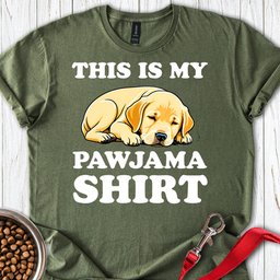 Cute Pajama Yellow Labrador T Shirt Gift For Dog Lover