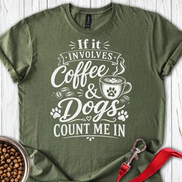Coffee And Dogs T Shirt Gift For Dog Lover