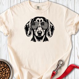 Dachshund Flag Shades Premium Tee Gift For Dog Lover