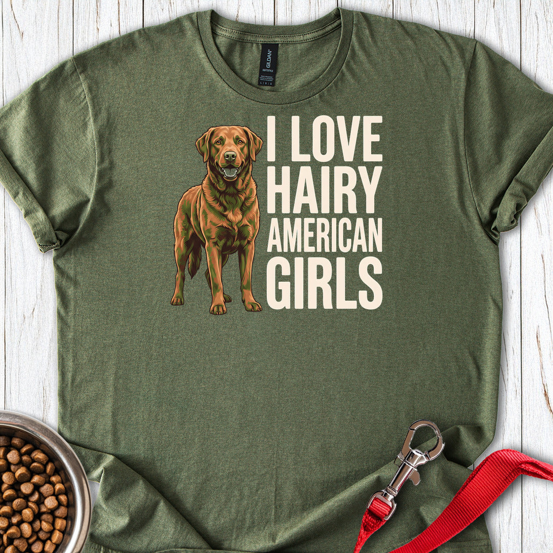 Chesapeake Bay Retriever Hairy Girls T Shirt Gift For Dog Lover